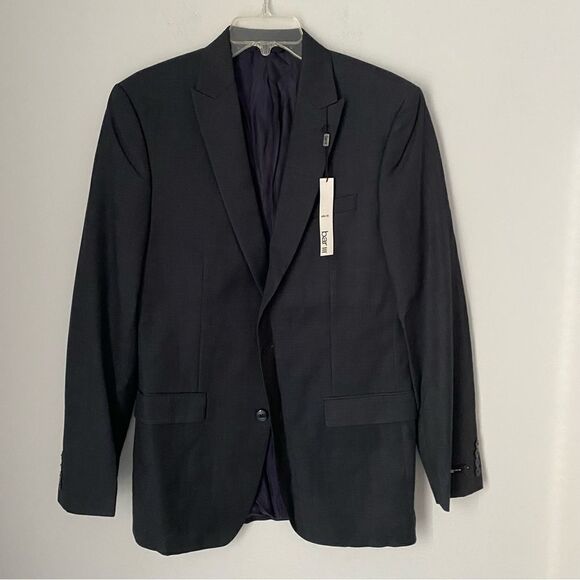 Bar 3 Men’s 2 Button Slim Fit Wool Jacket Dark Blue Gray size 40L - Picture 1 of 4